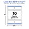 Avery Durable Waterproof Rectangle Labels with Sure Feed, 1.5" x 3.75"